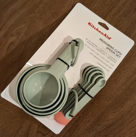 Pistachio Green KitchenAid Measuring Cup And Spoon Set - Picture 1 of 1